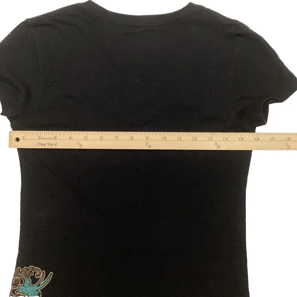 Chase Authentics-Jimmie Johnson #48-Women Sz S-Black Short Sleeve T-Shirt-Cotton